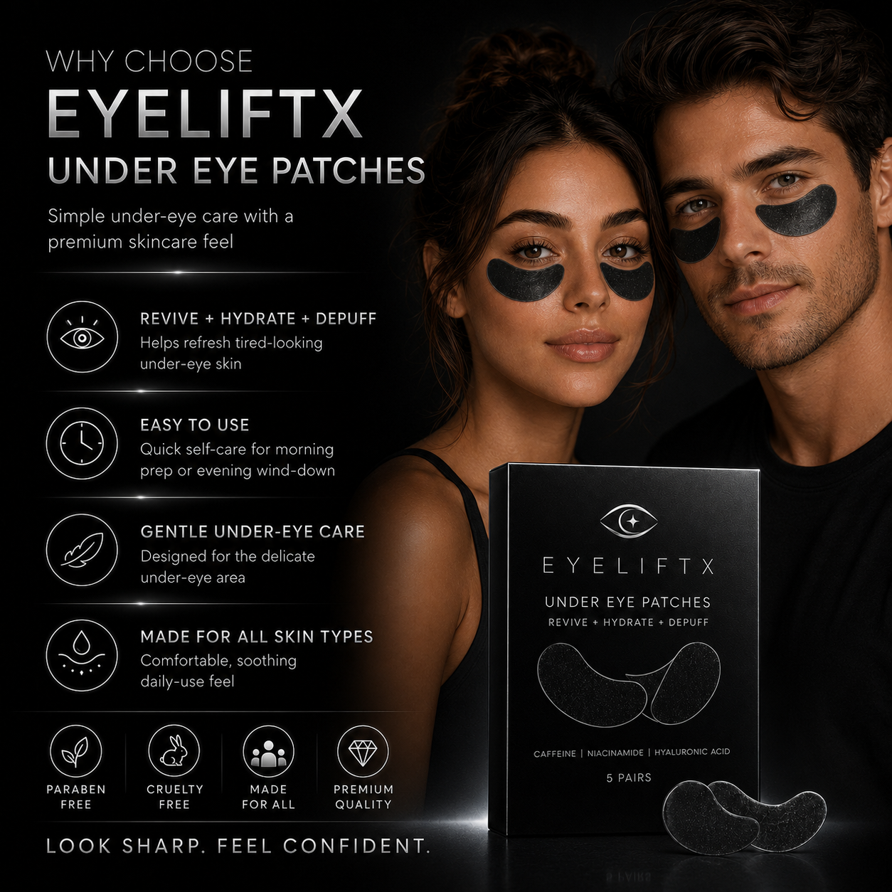 EyeLiftX Under Eye Patches – Cooling Eye Masks for the Under-Eye Area